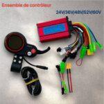 Ensemble Contrôleur sans balais, écran LCD 24V/36V/48V/52V/60V pour trottinette électrique