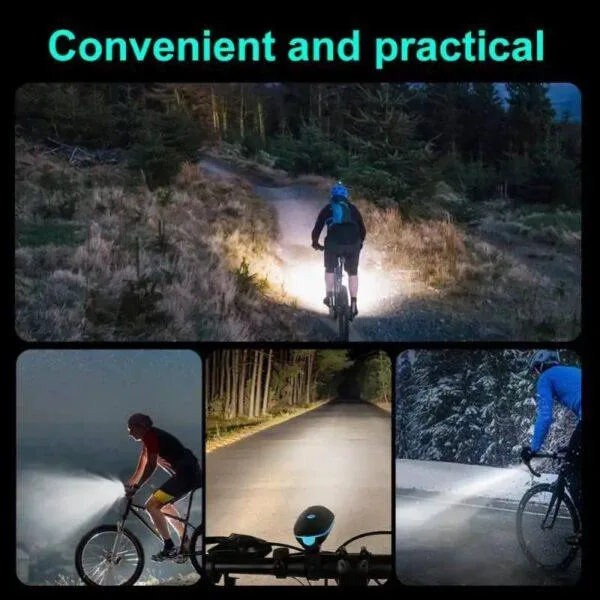 lumière LED pour vélo, éclairage 3 modes avec klaxon électronique, Rechargeable par USB – Image 6