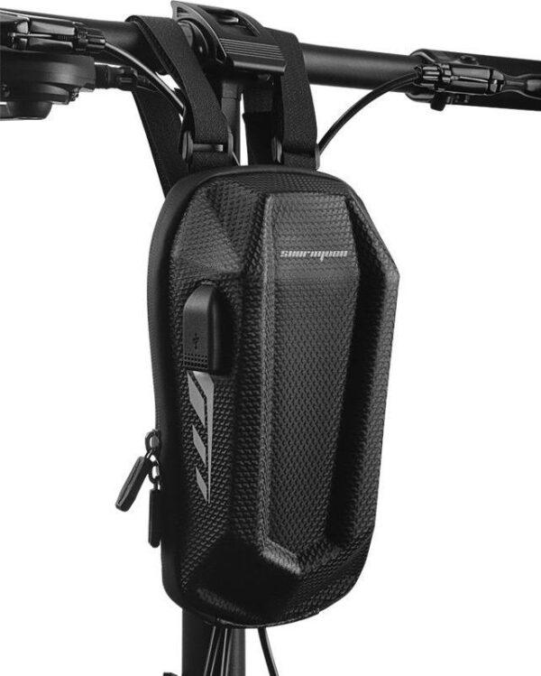 Sac avant de trottinette à coque rigide étanche, sortie usb , haute luminosité, motif de coulée, – Image 3