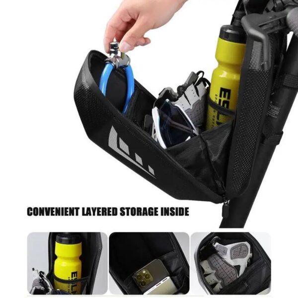 Sac avant de trottinette à coque rigide étanche, sortie usb , haute luminosité, motif de coulée, – Image 8
