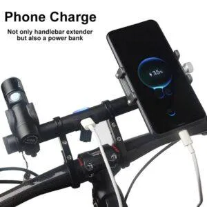 Extension de guidon USB, PowerBank, avec 2 batteries lithuim rechargeable pour trottinette électrique, Vélo, Moto
