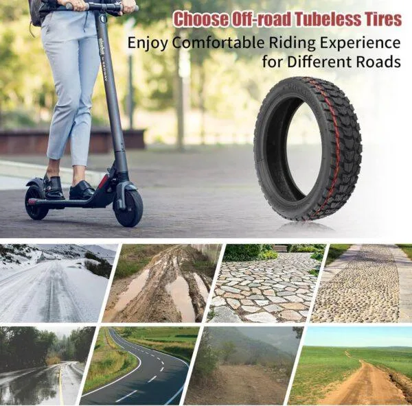 Pneu tout-terrain en caoutchouc de 8 pouces 50/75-6.1(81/2X2) pour trottinette électrique Xiaomi M365/Pro/Pro2/1S/ Lite – Image 7