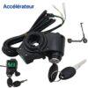 Accélérateur au pouce, écran LCD pour trottinette électrique, scooter électrique