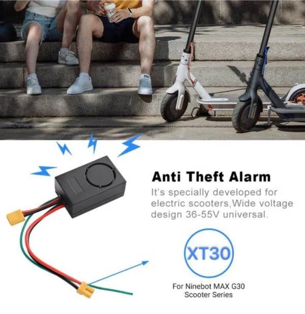 Alarme de sécurité antivol 36-55V 115db, XT30 pour trottinette électrique – Image 6