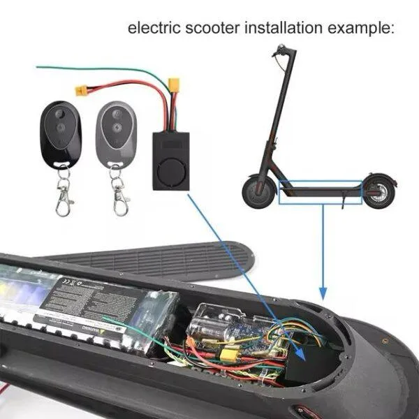 Alarme de sécurité antivol 36-55V 115db, XT30 pour trottinette électrique – Image 8