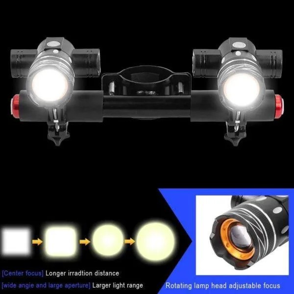 Lampe LED étanche avec guidon pour enfants ,éclairage frontal réglable, charge USB pour trottinette électrique – Image 2