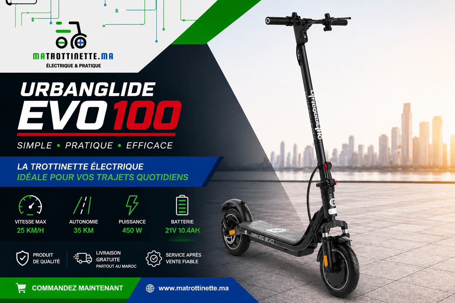 trottinette urbanglide evo 100